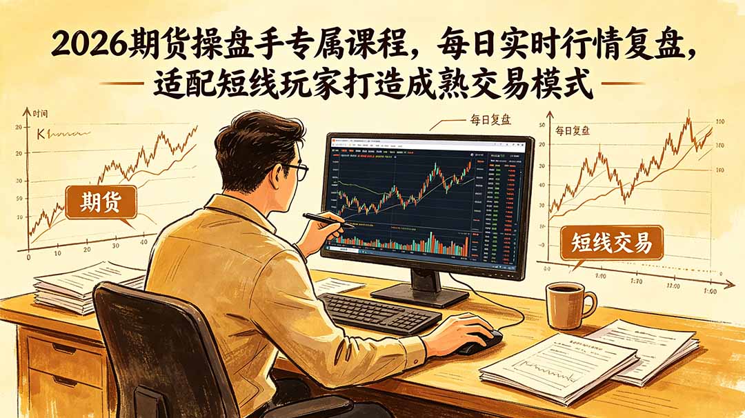 2026期货操盘手专属课程-更新6月，每日实时行情复盘，适配短线玩家打造成熟交易模式-冒泡网