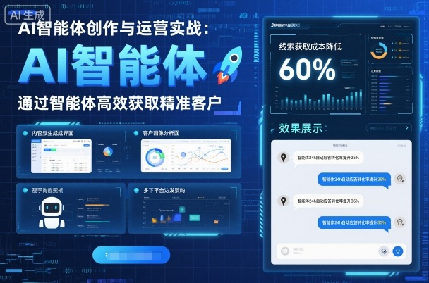 AI智能体创作与运营实战，实体门店通过智能体高效获取精准客户-冒泡网