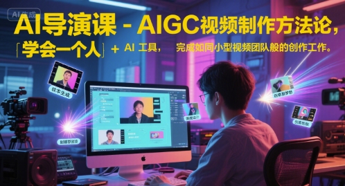 AI导演课-AIGC视频制作方法论，学会一个人+AI工具，完成如同小型视频团队般的创作工作，实现导演梦-冒泡网