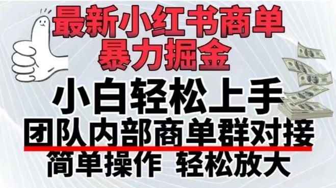 最新小红书商单，暴力掘金，单月稳定变现3W+-冒泡网