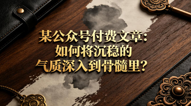 某公众号付费文章：如何将沉稳的气质深入到骨髓里？-冒泡网