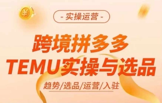 跨境拼多多TEMU实操与选品，多多temu跨境选品运营实操-冒泡网