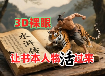 书本人物裸眼3D视频，新的玩法，流量超猛，保姆级教程-冒泡网