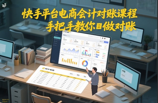 77f063183ffe9772f220e12250ee5fbd.jpeg 快手平台电商会计对账课程,手把手教你做对账