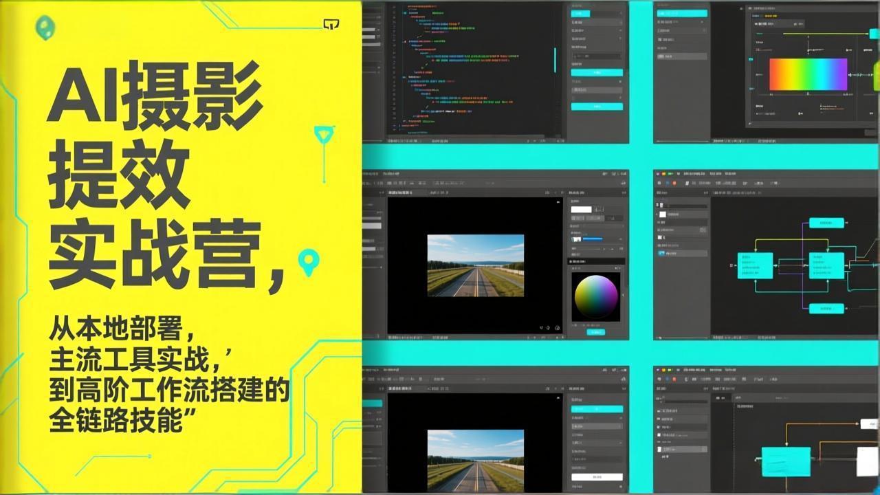 AI+摄影提效实战营，从本地部署，主流工具实战，到高阶工作流搭建的全链路技能-冒泡网