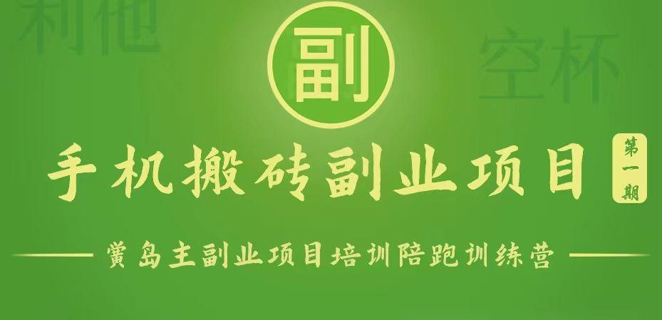 手机搬砖小副业项目训练营1.0，能用手机做的简单小副业-冒泡网