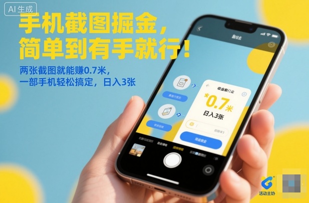 821937ecf33be4f54303fd3609211ad6.jpeg 手机截图掘金,简单到有手就行!两张截图就能賺0.7米,一部手机轻松搞定,日入3张【揭秘】