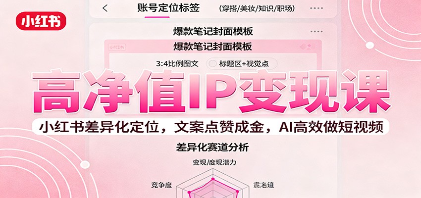82943e3a4e6c64d8794747c4bdd37add.jpeg 高净值IP变现课:小红书差异化定位,文案点赞成金, AI高效做短视频