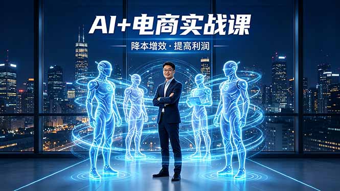 AI+电商实战课，1人+N个AI 智能体，把SOP变AI员工，实现降本增效提高利润-冒泡网