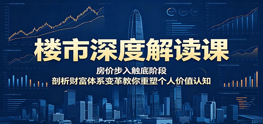 楼市深度解读课：房价步入触底阶段，剖析财富体系变革教你重塑个人价值认知-冒泡网