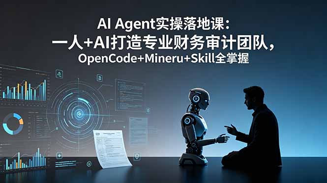 AI Agent实操落地课：一人+AI打造专业财务审计团队，OpenCode+Mineru+Skill全掌握-冒泡网