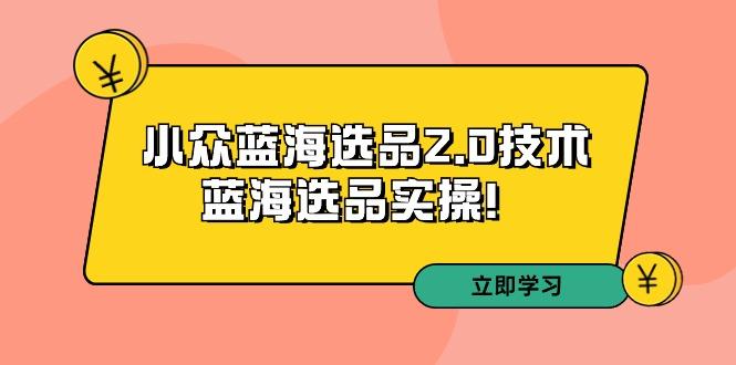 拼多多培训第33期：小众蓝海选品2.0技术-蓝海选品实操！-冒泡网