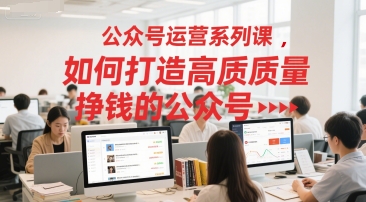 公众号运营系列课，如何打造高质量挣钱的公众号-冒泡网
