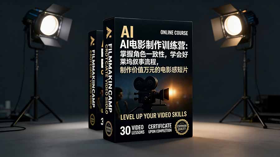 AI电影制作训练营：掌握角色一致性，学会好莱坞叙事流程，制作价值万元的电影感短片-冒泡网