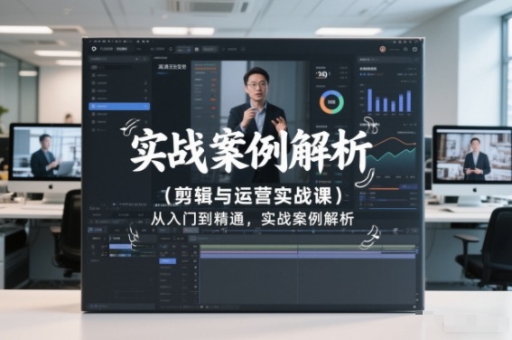 剪辑与运营实战课,从入门到精通,实战案例解析(更新2026)-冒泡网