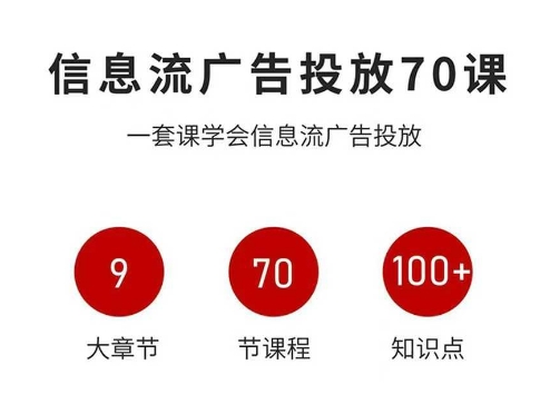 信息流广告投放实战70课，一套课学会信息流广告投放，迄今为止，最系统化教程-冒泡网