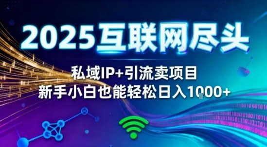 2025网创尽头王炸项目！私域IP+精准引流，新手小白在家躺賺日入1k，零经验也能上手【揭秘】-冒泡网