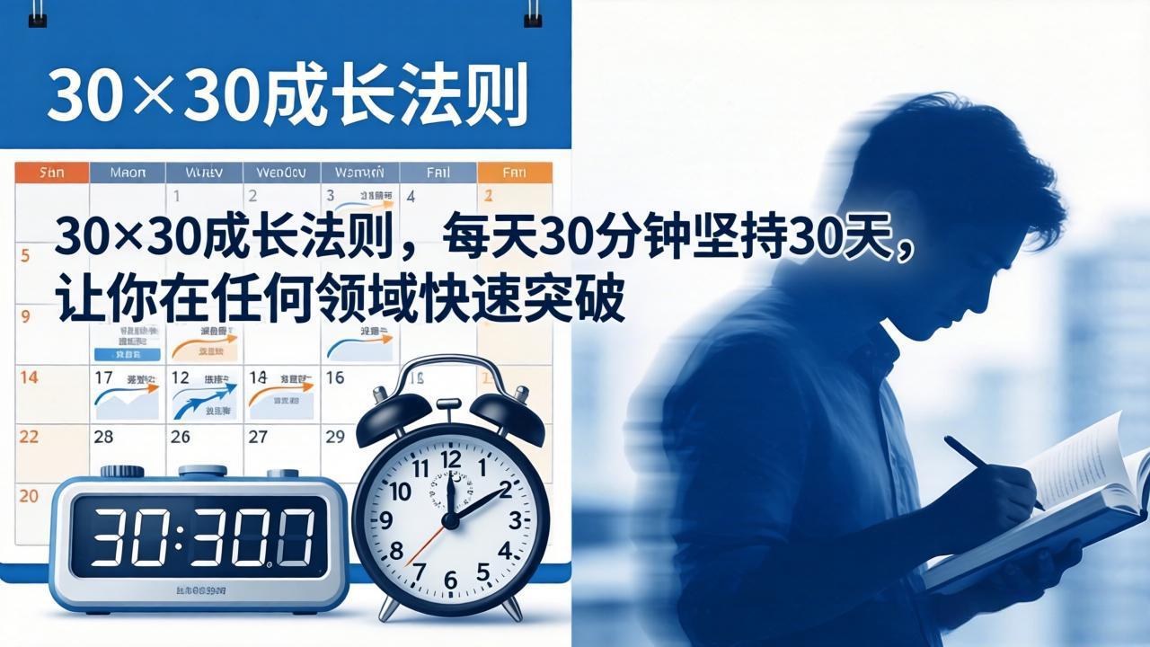 付费文章：30×30成长法则，每天30分钟坚持30天，让你在任何领域快速突破-冒泡网