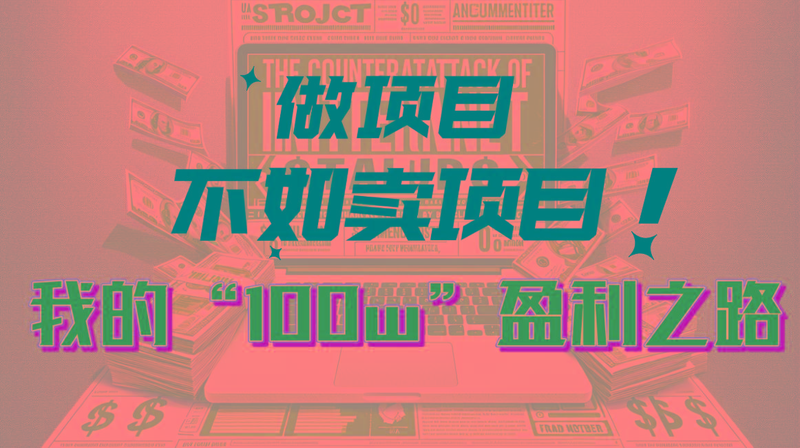 为什么做项目不如卖项目？我的100W+盈利之路-冒泡网