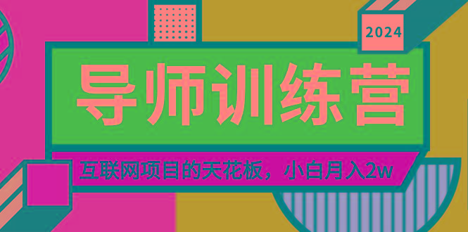 《导师训练营》精准粉丝引流的天花板，小白月入2w-冒泡网