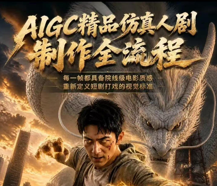 9913bafc28d25d9199928a91adcda71e.jpeg AIGC精品仿真人剧豢龙人全流程制作解析2026,国风仿真人创作+打斗剧情+人设编排,一站式AI短剧入门
