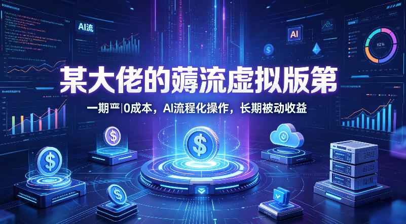 某大佬的薅流虚拟版第一期丨0成本，AI流程化操作，长期被动收益-冒泡网