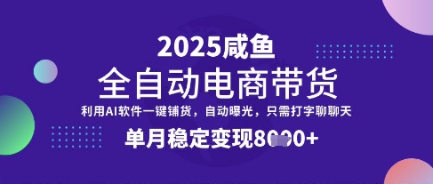 全网首发【闲鱼全自动电商带货】三年磨一剑，一朝露锋芒，单月稳定变现8k+【揭秘】-冒泡网