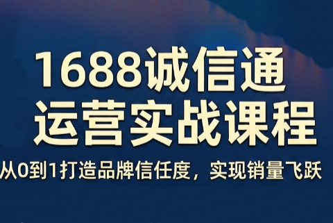 看山老师·阿里巴巴1688诚信通运营课程-冒泡网