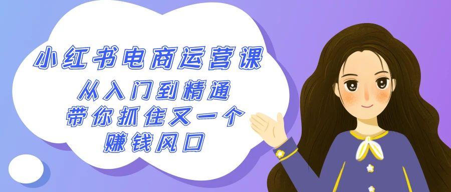 2024小红书电商运营课，从入门到精通，带你抓住又一个赚钱风口(50节课)-冒泡网