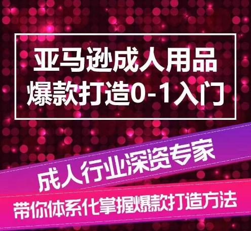 亚马逊成人用品爆款打造0-1入门，系统化讲解亚马逊成人用品爆款打造的流程-冒泡网