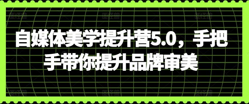 自媒体美学提升营5.0，手把手带你提升品牌审美-冒泡网
