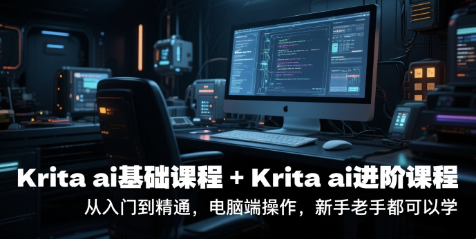 krita ai基础课程+Krita ai进阶课程，从入门到精通，电脑端操作，新手老手都可以学-冒泡网