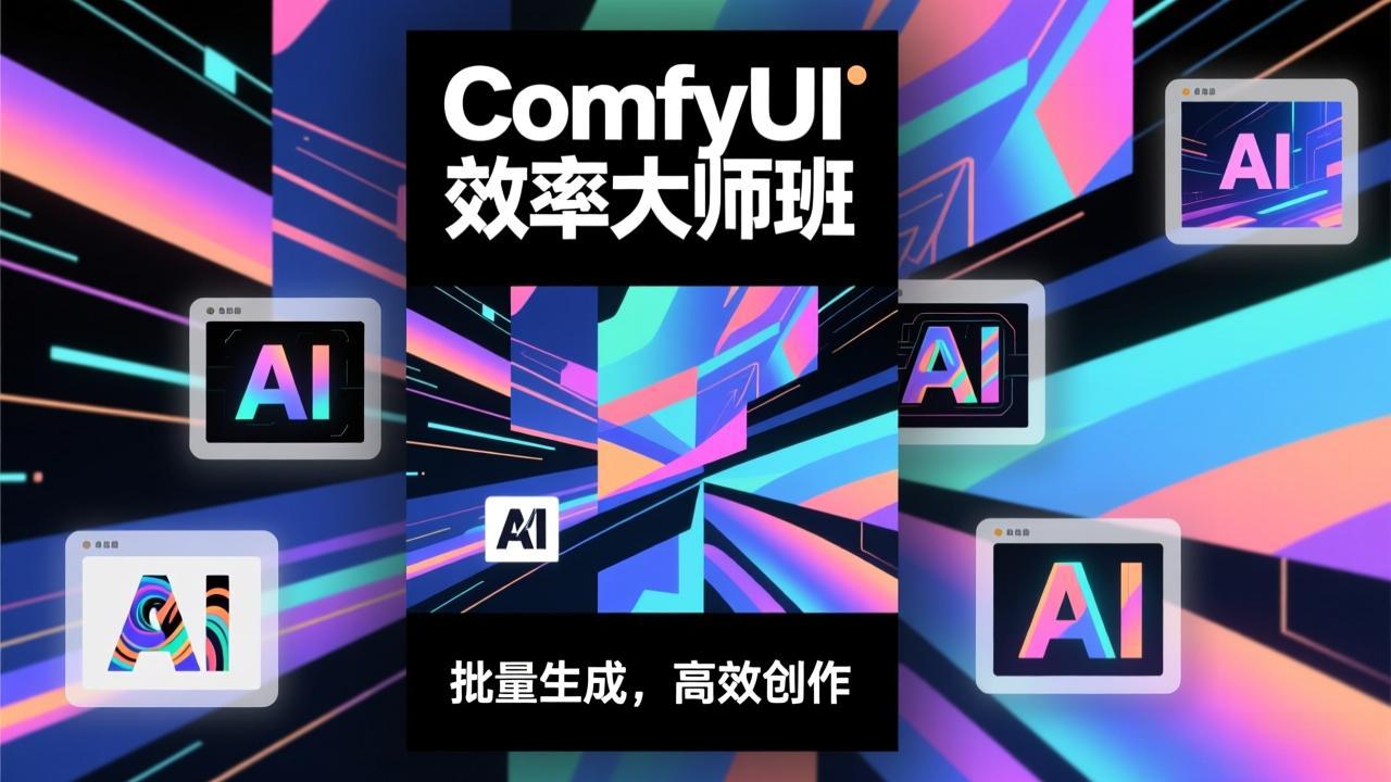 ComfyUI效率大师班：工作流搭建，批量生成，将个人AI出图效率提升5-10倍，月接单收入1-3万-冒泡网