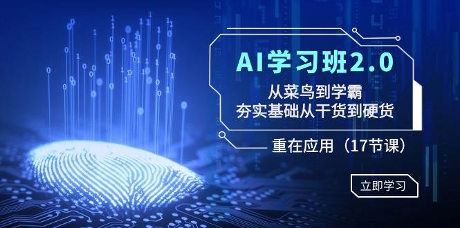 AI学习班2.0：从菜鸟到学霸，夯实基础从干货到硬货，重在应用(17节课)-冒泡网