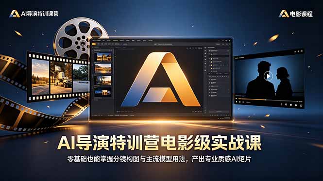 AI导演特训营电影级实战课，零基础也能掌握分镜构图与主流模型用法，产出专业质感AI短片-冒泡网