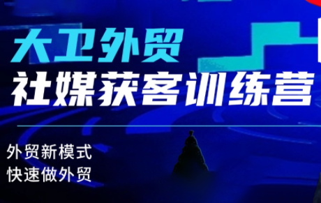 大卫老师·外贸社媒获客独家训练营(更新6月)-冒泡网