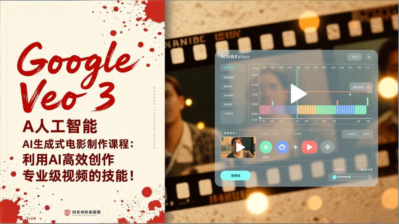 Google Veo 3人工智能AI生成式电影制作课程：利用AI高效创作专业级视频的技能！-冒泡网