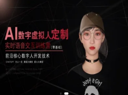 AI数字虚拟人定制，实时语音交互训练营(零基础)，前沿核心数字人开发技术-冒泡网
