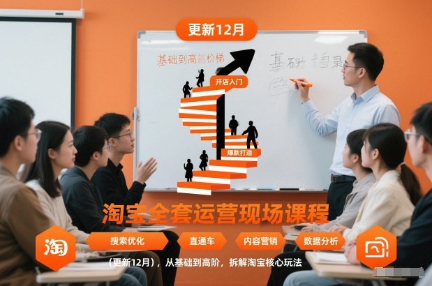 af30fe74bbf3521a5b1b26d9d33b7dba.jpeg 淘宝全套运营现场课程(更新12月),从基础到高阶,拆解淘宝核心玩法
