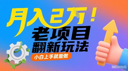 月入2W！老项目翻新玩法，小白上手就能做，非常容易上手-冒泡网