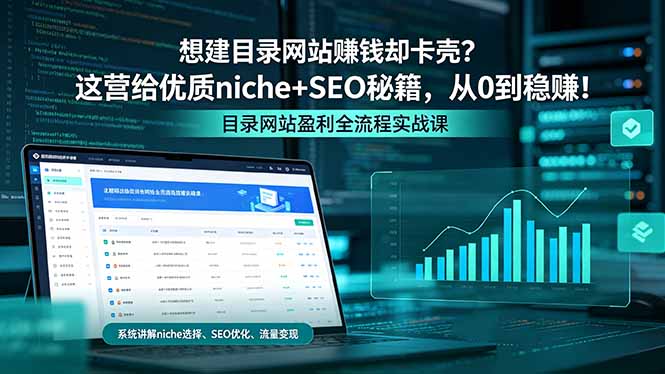 想建目录网站赚钱却卡壳？这营给优质 niche+SEO 秘籍，从 0 到稳赚！-冒泡网