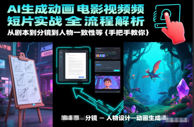 b220a304a88c3fb68f1d9c66b4763ca9.jpeg AI生成动画电影视频短片实战全流程解析,从剧本到分镜到人物一致性等手把手教你