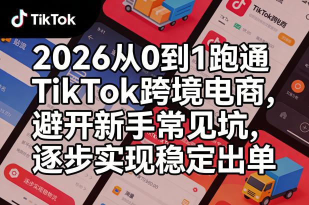 2026从0到1跑通TikTok跨境电商，避开新手常见坑，逐步实现稳定出单-冒泡网