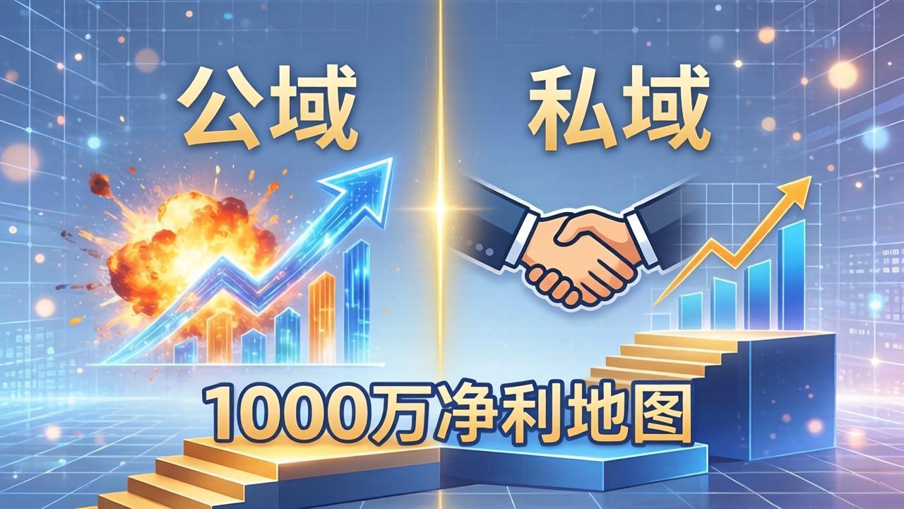 公域玩命出爆款，私域悄悄做成交：这套AI内训课，2026给你打通1000万净利的地图-冒泡网