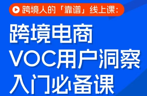 跨境电商VOC用户洞察入门必备课-冒泡网