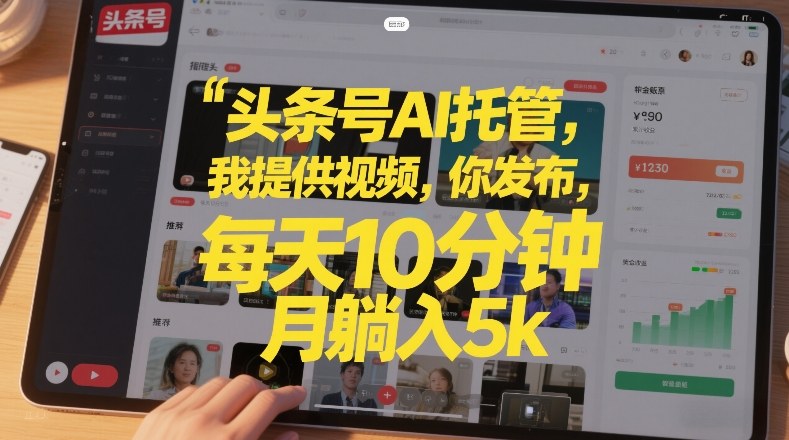 b43f9988da417c056dda703c890c2e0e.jpeg 头条号AI托管,我提供视频,你发布,每天10分钟,月躺入5k+【揭秘】