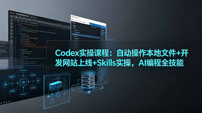 Codex实操课程:自动操作本地文件+开发网站上线+Skills实操,AI编程全技能-冒泡网