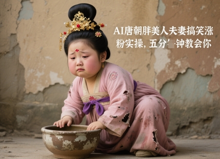 AI唐朝胖美人夫妻搞笑涨粉实操，五分钟教会你-冒泡网