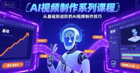 AI视频制作系列课程，从基础到进阶的AI视频制作技巧全涵盖-冒泡网