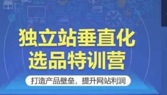 独立站垂直化选品特训营，打造产品壁垒，提升网站利润-冒泡网